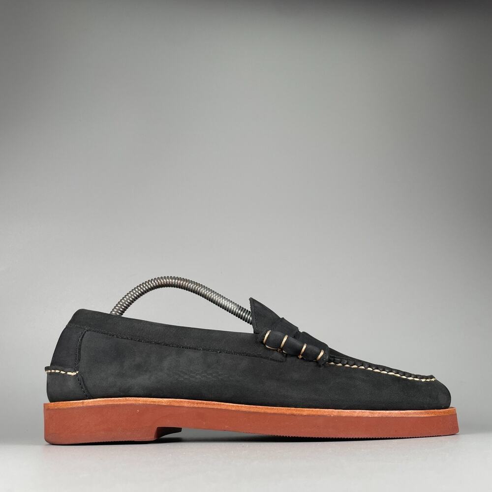 G.H. Bass Weejuns Men's 9 D Gray Suede Slip On Penny Loafers Casual Dress Shoes - Picture 6 of 9